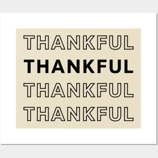 Thankful Pattern Print Posters and Art